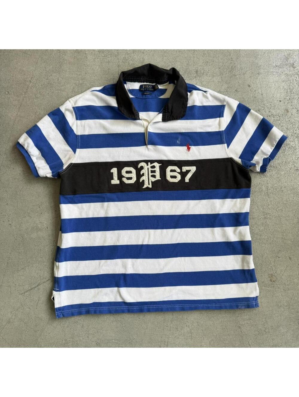Y2K Polo Ralph Lauren Pony Sailing 1967 Blue /White Button up Shirt